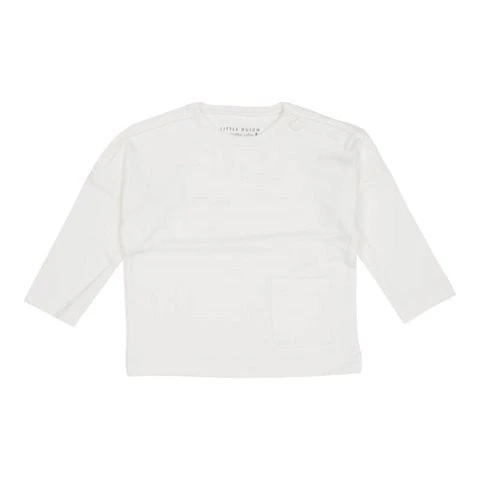 Little Dutch T-shirt Long Sleeves With Pocket Soft White 3 Little Dutch T-shirt Long Sleeves With Pocket Soft White