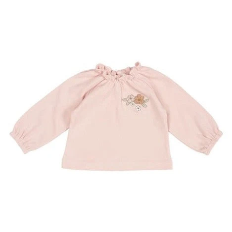 Little Dutch T-shirt Long Sleeves With Embroidery Soft Pink 3 Little Dutch T-shirt Long Sleeves With Embroidery Soft Pink