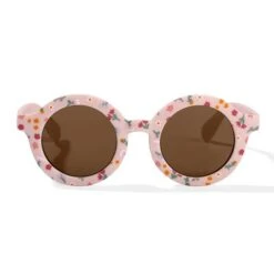 Little Dutch Child Sunglasses Round Shape Little Pink Flowers -LittleNest Store 0023068 kinderzonnebril rond little pink flowers 480
