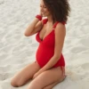 Cache Coeur Maternity Swimsuit Porto Vecchio - Red -LittleNest Store 15 42db4342 6702 42f8 9075 3e5458ddc5e0