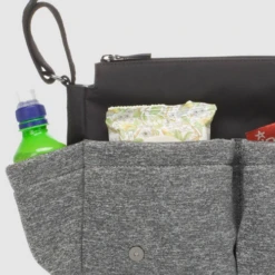 Storksak Stroller Organiser Luxe Scuba Grey -LittleNest Store 1 8188e7cc 27b8 4057 9113 0a1b8de32abd