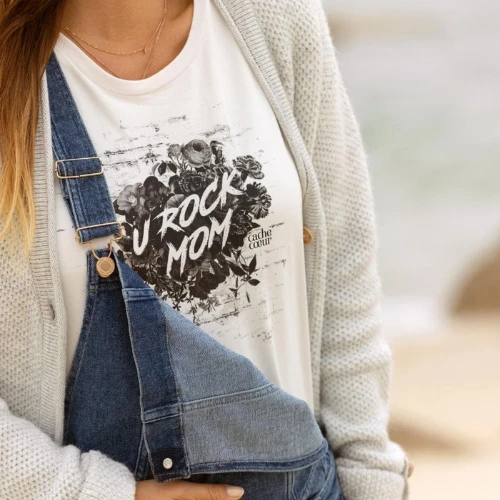 Cache Coeur Maternity T-shirt Rock Black 4 Cache Coeur Maternity T-shirt Rock Black - Image 2