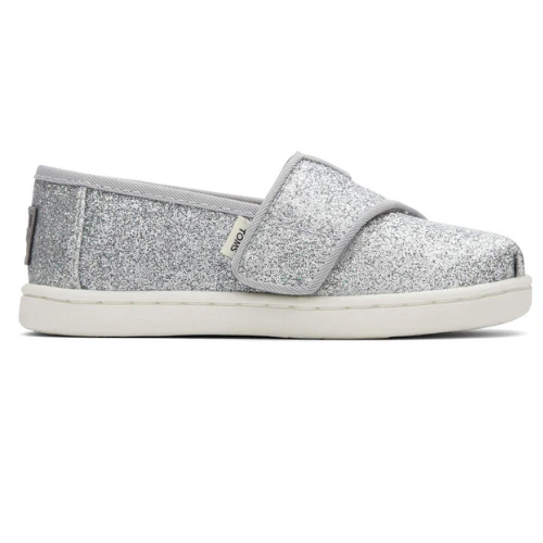 Toms Tiny Alpargata Glitter Silver 5 Toms Tiny Alpargata Glitter Silver - Image 3