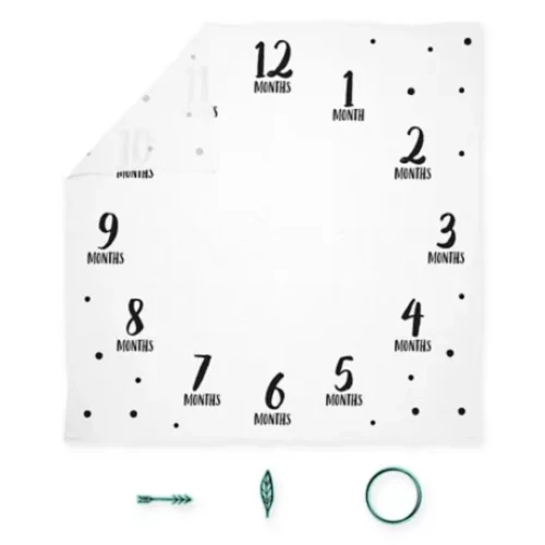 Pearhead Watch Me Grow Photo Blanket - Black & White 3 Pearhead Watch Me Grow Photo Blanket - Black & White