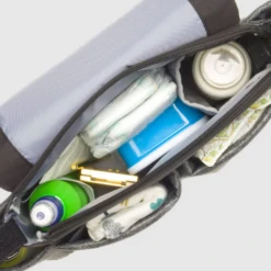 Storksak Stroller Organiser Luxe Scuba Grey -LittleNest Store 3 d48157e5 c9b7 4e5c 9fef 03085583ffcf