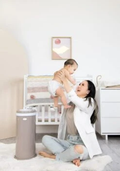 Ubbi® Diaper Pail - Taupe -LittleNest Store 41u1NpCeg5L