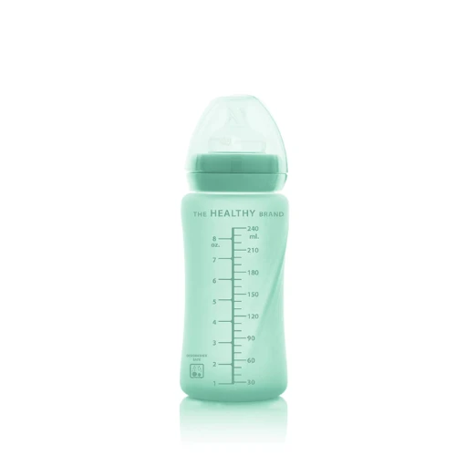 Glass Baby Bottle Healthy+ 240 Mint Green 5 Glass Baby Bottle Healthy+ 240 Mint Green - Image 3