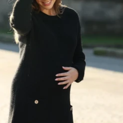 Cache Coeur Maternity Sweater Dress Honey Black -LittleNest Store 4 bec8a22d d778 4763 b42a 05f8291e00db
