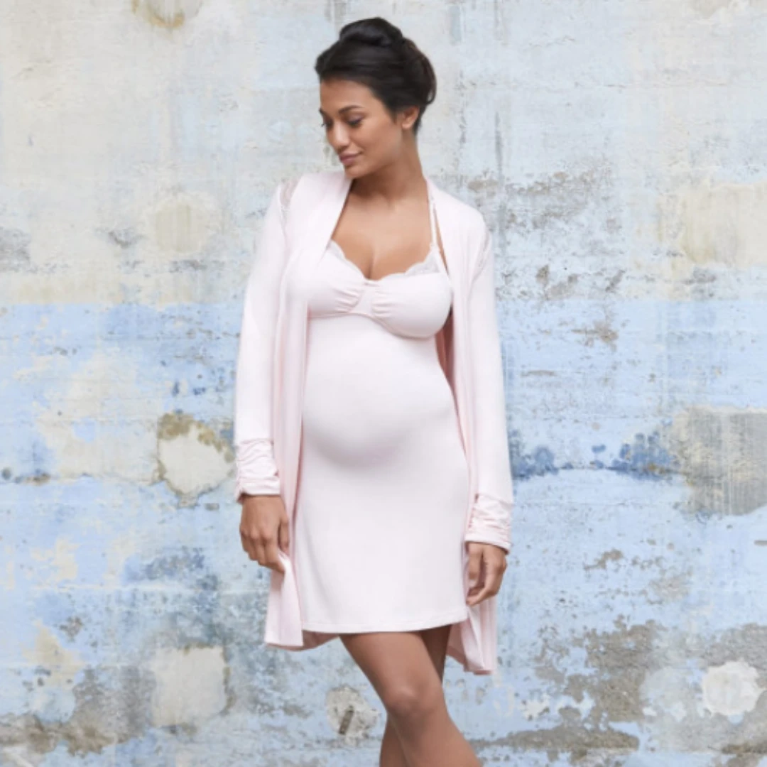 Cache Coeur Maternity Negligee Serenity Petal 4 Cache Coeur Maternity Negligee Serenity Petal - Image 2