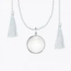 Pregnancy Necklace - Joy - Silver 2 Pregnancy Necklace - Joy - Silver -LittleNest Store Joy Joy light grey cord