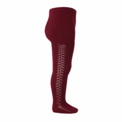 Condor Side Openworked Warm Tights - Red