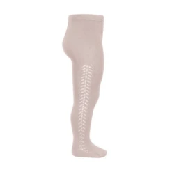 Condor Side Openworked Warm Tights - Pale Pink