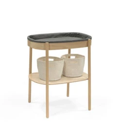 Stokke® Sleepi™ Changing Table Natural -LittleNest Store Sleepi ChngTbl Natural ChngPad StorBask 211207 5008 eCom