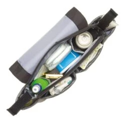 Storksak Stroller Organiser Luxe Scuba Black 13 Storksak Stroller Organiser Luxe Scuba Black -LittleNest Store StrollerOrganiserGrey2