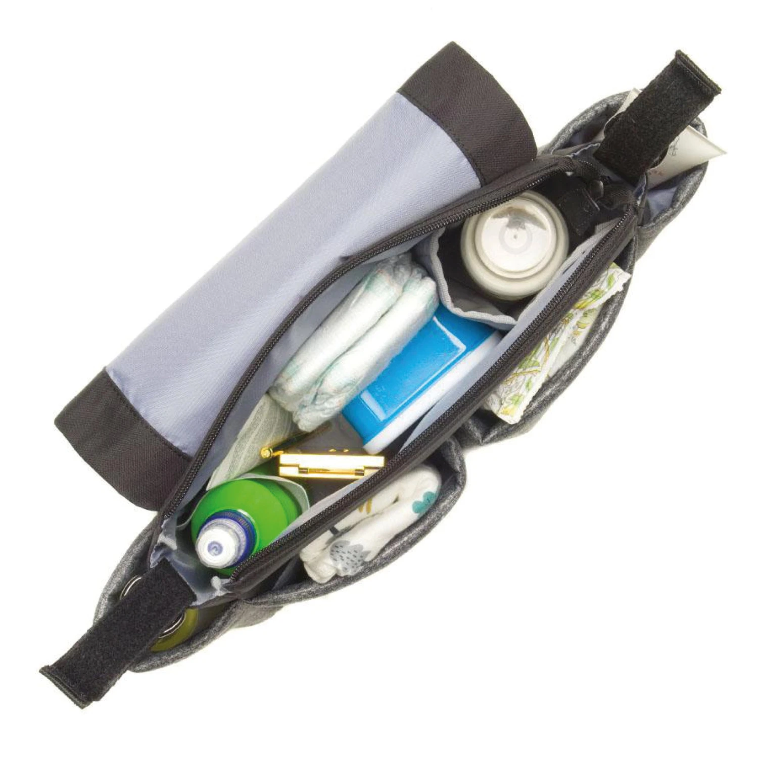 Storksak Stroller Organiser Luxe Scuba Black 7 Storksak Stroller Organiser Luxe Scuba Black - Image 5