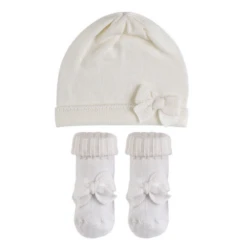 Condor Baby Knitted Bow Set Beige