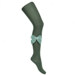 Condor Side Velvet Bow Tights - Amazonia